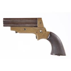 Sharps Mdl 2 Cal .30RF SN:10953Early 4 barrel pepperbox pistol chambered in  .30 rimfire. Brass with