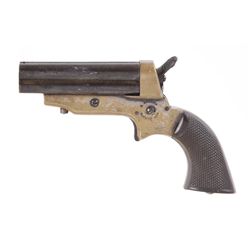 Sharps Mdl 2 Cal .30RF SN:8294Early 4 barrel pepperbox pistol chambered in  .30 Rimfire. Brass with 