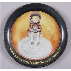 Original Tin Advertiser - Fairy Soap"Have you a little "Fairy" in your home?",  depicting a child si
