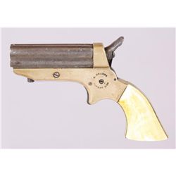 Sharps Mdl 1 Cal .22RF SN:52565Early 4 barrel pepperbox pistol chambered in  .22 Rimfire. Brass fram