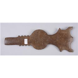 Mace Spiro Mound18"x6 1/2". As is, unknown age and origin.  Please review as we are not experts in t