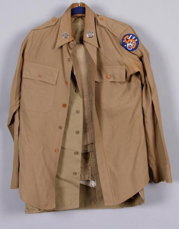 2 WWII Army Khaki Work Uniforms