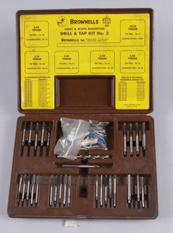 Brownells Drill Tap Kit No 1 in Box