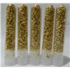 Image 3 : 5 Large Vials of Gold Flakes