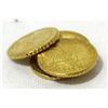 Image 2 : Lot-5 22k Gold plated Mini St Gaudens Design Coins