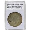 Image 1 : 1922 Peace Silver Dollar MS-67 w/Appraisal