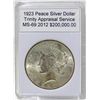 Image 1 : 1923 Peace Silver Dollar MS-69 w/Appraisal