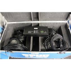 LOT OF 8 LED STAGE LIGHTS WITH CONTROLLER & DINO