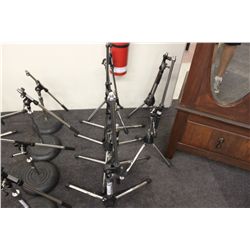 LOT OF 7 TRIPOD MICROPHONE STANDS