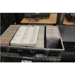 MOBILE DINO CASE, WITH DJ CD'S & INVENTORY BOOKLET