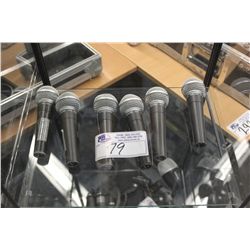 LOT OF 6 SHURE SM58 MICROPHONES