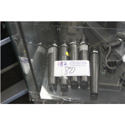 LOT OF 5 SHURE SM57 MICROPHONES