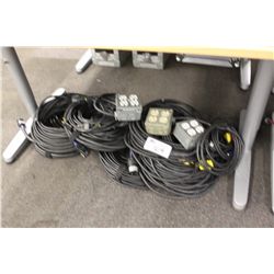 LOT OF EXTENTION CORDS AND POWER CABLES
