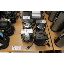 4 SMALL STAGE LIGHTS