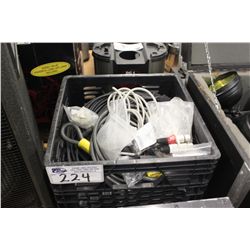 BIN OF ASSORTED CABLES