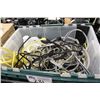 Image 1 : BIN OF ASSORTED BUNGEES AND ROAPS