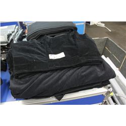 LOT OF ASSORTED STAGE COVERS AND DRAPES