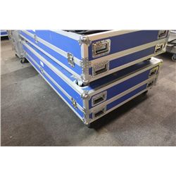 LARGE MOBILE BLUE DINO STYLE TRAVEL CASE