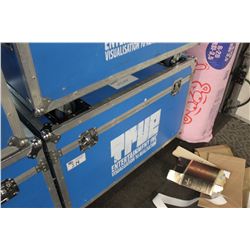 LARGE MOBILE BLUE DINO STYLE TRAVEL CASE