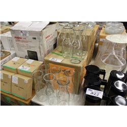 LARGE LOT OF WINE DECANTERS