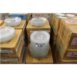 LARGE LOT OF GLASS FLEUR PLATERS