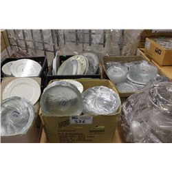 2 BINS OF ASSORTED PLATE WARE