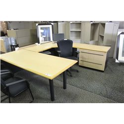 SMED MAPLE EXECUTIVE DESK U-SHAPE