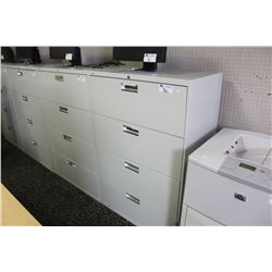 HON GREY 4 DRAWER LATERAL FILE CABINET