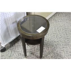 GRANITE INLAY ACCENT TABLE