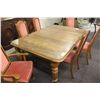 Image 1 : OAK DINING TABLE WITH 6 CHAIRS