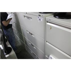 GREY 4 DRAWER LATERAL FILE CABINET