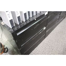 BLACK 3 DRAWER LATERAL FILE CABINET