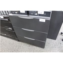 CHARCOAL 3 DRAWER LATERAL FILE CABINET