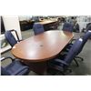 Image 1 : CHERRY 8FT RACETRACK BOARDROOM TABLE