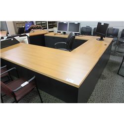 AUTUMN MAPLE U-SHAPE EXECUTIVE DESK