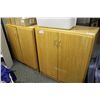 Image 1 : 2 OAK 48" STORAGE CUPBOARDS