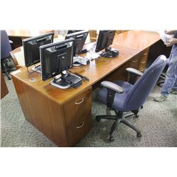 CHERRY DOUBLE PEDESTAL EXECUTIVE DESK