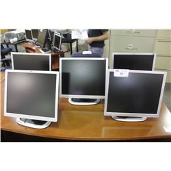 LOT OF 5 19" LCD MONITORS