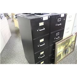 BLACK LETTER SIZE 4 DRAWER VERTICAL FILE