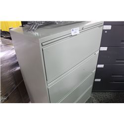 GREY 4 DRAWER LATERAL FILE