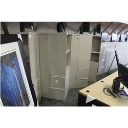 KNOLL TAUPE SIDE ACCESS STORAGE SYSTEM