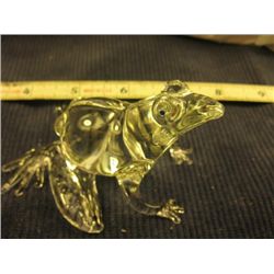 Hand designed Glass Mother and Baby Frogs