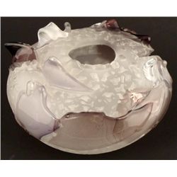 Judson Guerard Signed Art Glass Vase -Chaos Purple