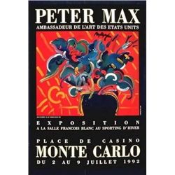 Peter Max Rare Flowers Monte Carlo LOT PACK OF 5 PRINTS