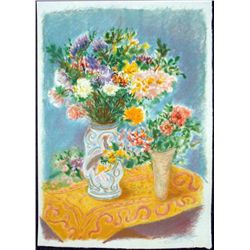 Ira Moskowitz Signed Art Print Flowers Still Life