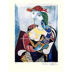 Pablo Picasso Cubist Lady Marie Signed S/n Ltd Ed W/coa