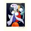 Image 1 : Pablo Picasso Cubist Lady With Flower Signed L/e W/coa