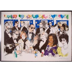 Celebrity Night at Spago Signed LeRoy Neiman Art Print