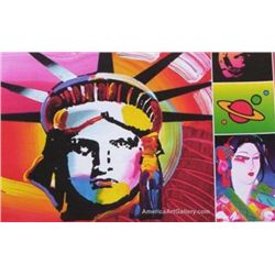 Rare Peter Max Out Of Print! Liberty Exibition Poster