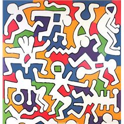 Keith Haring Untitled (Palladium Backdrop detail)